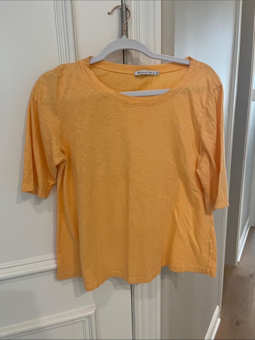 Michael Stars Short Sleeve Crewneck Tee in Peachy Yellow